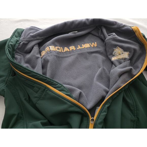 KA Knights Apparel Wright State Raiders Mens L Green Full Zip Jacket Pre-owned - Picture 12 of 13